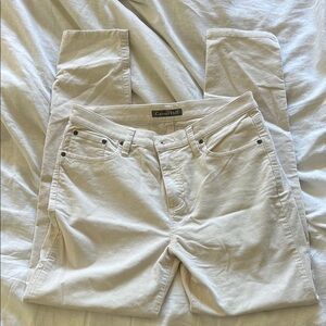 Garnet Hill Cream Corduroy Pants